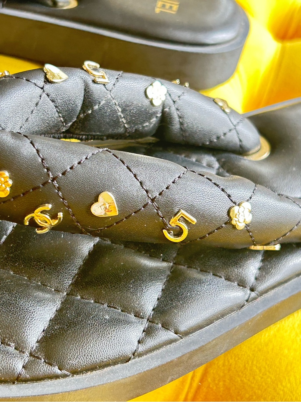 SOLD.  SOLD.  SOLD. 
Chanel Leather Flip Flops - Picture 7 of 9